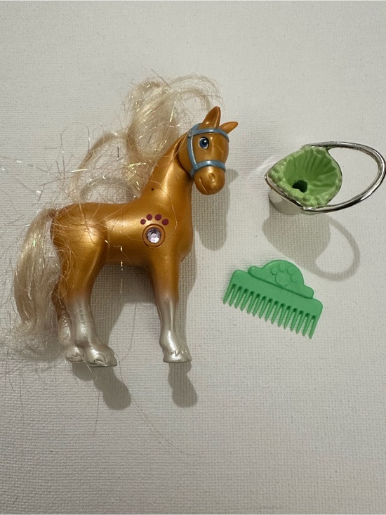 Littlest Pet Shop Other - Vtg 1990's Kenner Littlest Pet Shop Sparkling Pony Horse Sky Blaze Palomino 3"